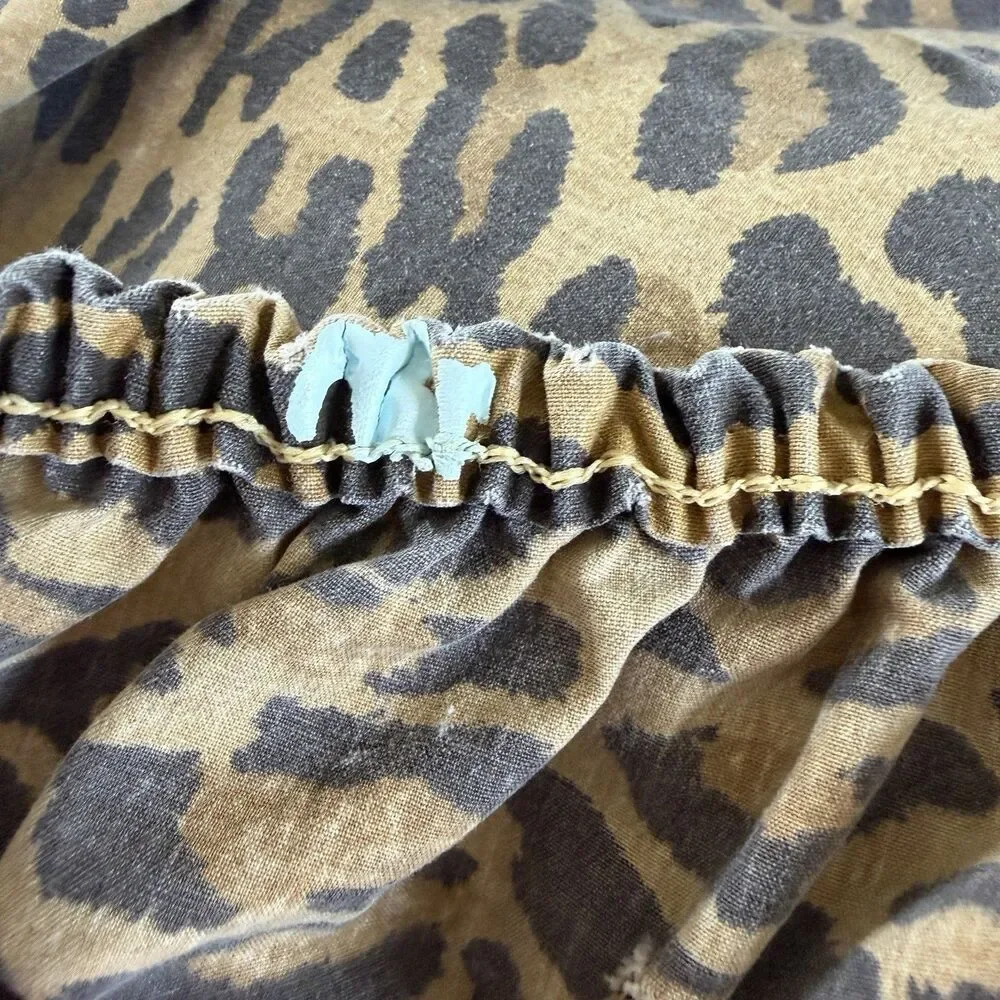 Vintage Ralph Lauren Aragon Leopard Queen Sheet Fitted & Flat Sheets USA Cotton